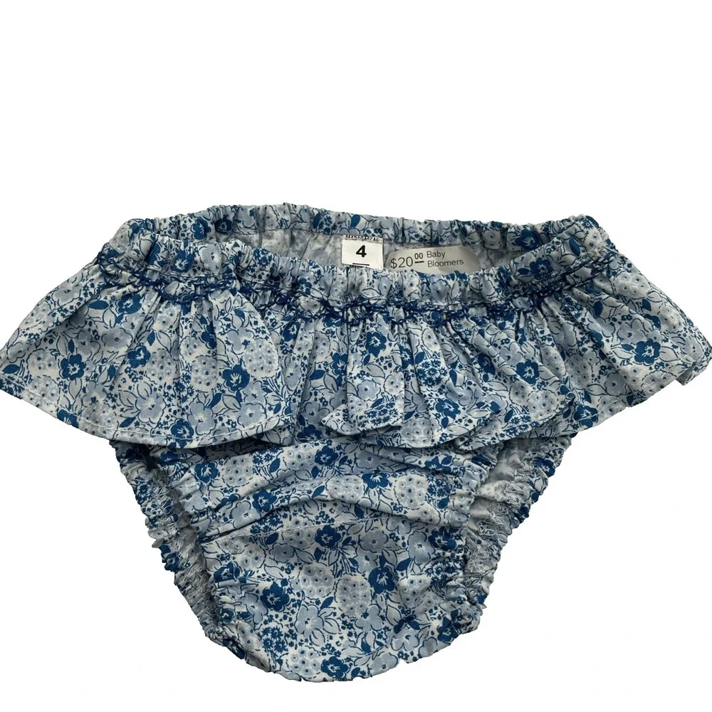 Lot 4 Boutique Baby Girl Bloomers Mixed Sizes Lison Paris‎ Handmade Cotton New